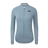 RISESBIK Women's Winter Cycling Jersey Zipper Pocket Long Sleeve Fleece Cycling Jackets Bike Jersey...