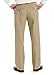 Lee Men's Comfort Waist Custom Straight Fit Flat Front Pant, Traditional Khaki, 34W x 32L