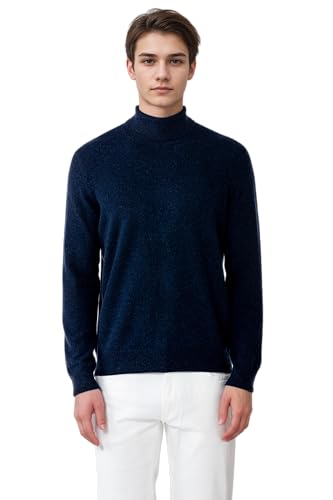 Mongolian Cashmere Turtleneck Sweater for Men - 100% Pure Cashmere, Warm Winter Sweater