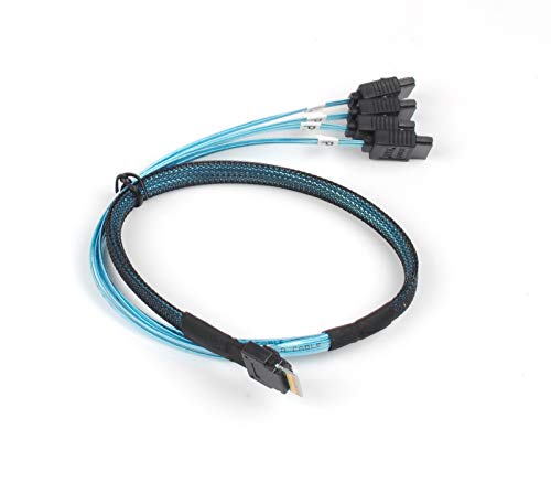 Cable SFF-8654 a 4 x SATA para transmisión de datos miniatura 6