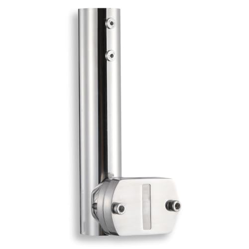 Migkin Stainless Steel Rail Mount for Starlink RV Ladder Mount,Starlink Roof Rack Mounts,360° Rotating Pipe Mounting kit for Yacht Sailboat Railing Marine Boat Pole Adapter Tube Holder Base(2',200mm)