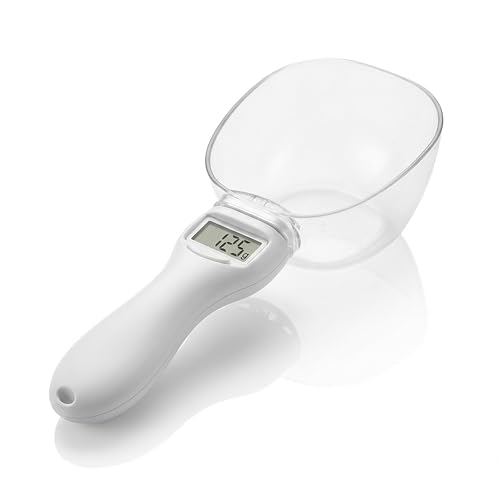 Arendo - Löffelwaage digital – 5 bis 800 g – Tara Funktion – Skala 1: 5-25 ml, Skala 2: 10-50...