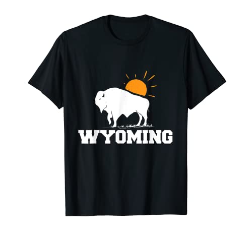 Wyoming Caminata Buffalo Naturaleza Senderismo Montaña Recuerdo Camiseta