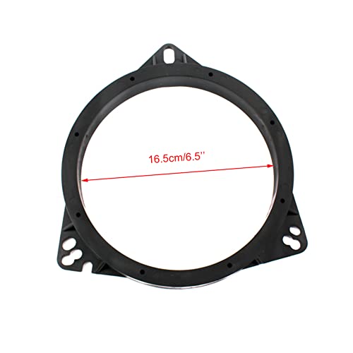Zyhw 6.5" Car Speaker Spacers Adapter Black Plastic Mount Bracket Ring For Toyota 1.8Cm Depth 2 Pcs #TOP1