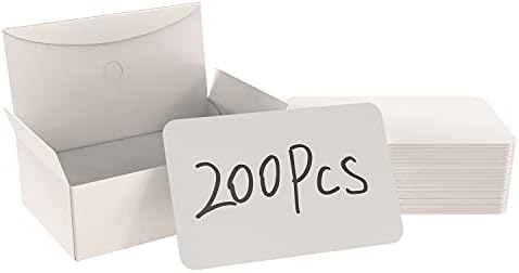 200Pcs Blank Business Card, Kraft Paper Learning Card, Note Card, Thanksgiving Day Message Gift Card (White)