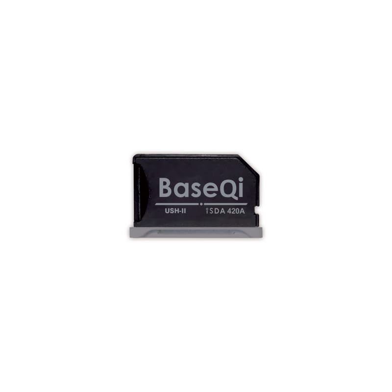 BaseQi Aluminum UHS-II microSD Adapter for MacBook Pro 14 & 16' (M1 2021 / M2 2022/ M3 2023 / M4 2024)
