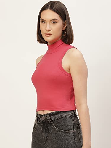 Image of Women Solid Super Soft streachable Cotton Blended Crop Top