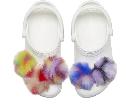 Image of Crocs Jibbitz Charms Elevated - Versatile Designs for Girls and Boys - Synthetic and Man Made Construction Elevated Dyed Puff 5-Pack One Size One Size