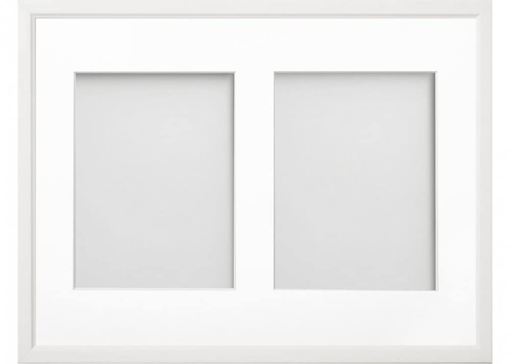 Frame Company Drayton Multi Aperture Photo Frame, White, 16x12 for 8x6 inch (x2)