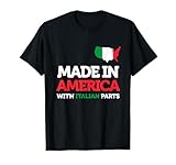 Made in America with Italian Parts Italy Pride Gift Funny T-Shirt
