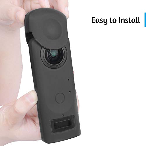 Docooler Funda Protectora de Silicona para Cámara Suave Funda Dde Viaje de Lente para Ricoh Theta Z1 Accesorios para Cámara a Prueba de Golpes a Prueba de Arañazos