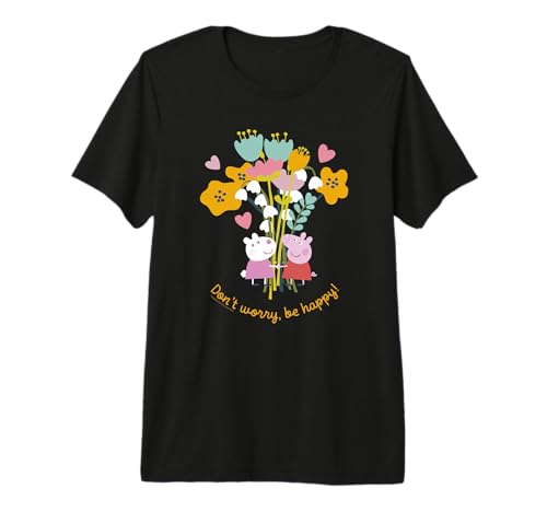 T-shirt Peppa Pig en coton premium avec logo floral et finitions haut de gamme