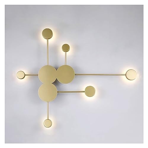 Apliques de Pared Modernos 6- Big Dipper Creative Iron LED Nordic Minimalista Montado Accesorio para Dormitorio Mesita de Noche Sala de Estar Baño Bar Loft Club Aplique (C