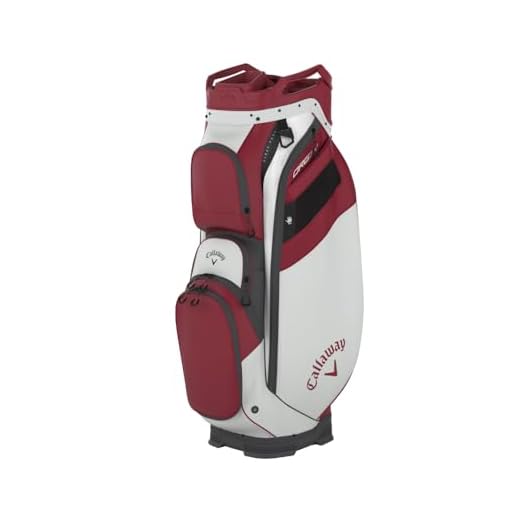 Callaway Golf ORG 14 Cart Bag 2025, White/Cardinal