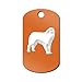 Great Pyrenees Engraved Keychain/GI Tag Mister Petlife v2 pyr Orange