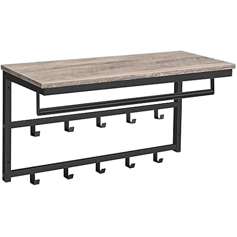 HOOBRO Perchero de Pared con Estante y Ganchos Cover