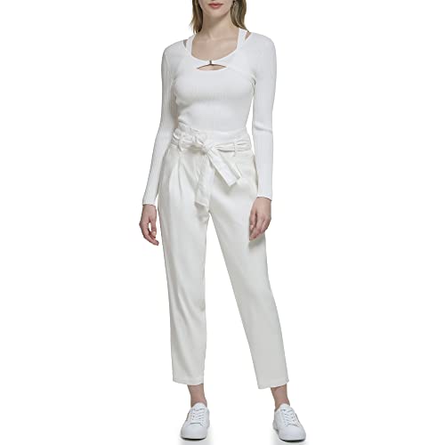 Calvin Klein womens Sweater Rib Wrap Longsleeve