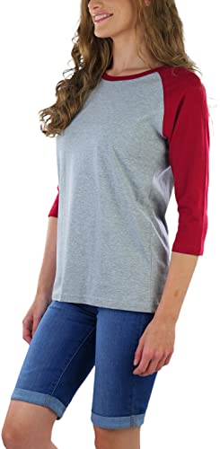 Image of ToBeInStyle Women's Classic Two Color Cotton Baseball T-Shirts