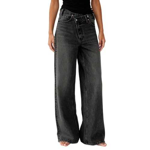 Pantalones vaqueros urbanos elegantes con acabados de costura recta premium