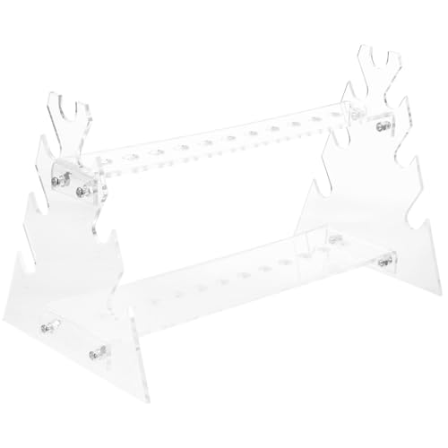 BELLIFFY Ladder Straw Rack Storage Organizer Tubes Rack Laboratory Test Tube Container Sampling Tube Holder Test Tubes Display Rack Pipette Rack Test Tube Organizer Acrylic