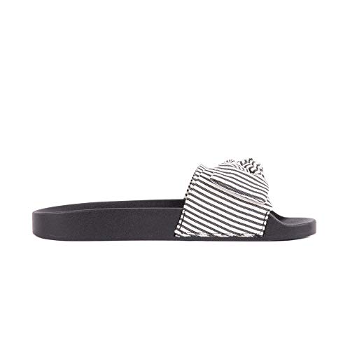 Chinelo Moleca Slide Laço Listrado Feminino 5414104