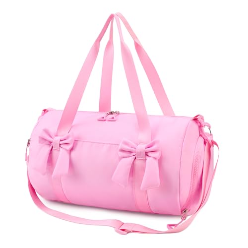 STELLE Dance Bag for Girls Pink Gymnastics Duffle Bag with S...