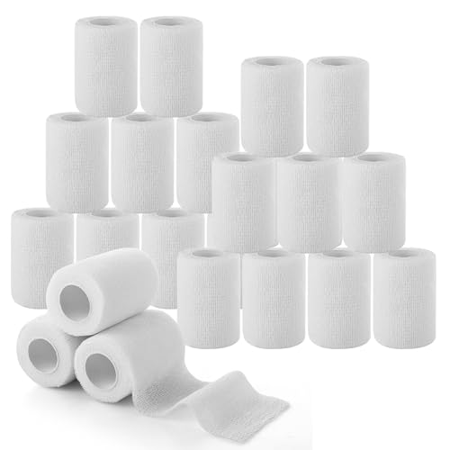 Bandage cohésif pour chevaux APACALI blanc lot de 24 rouleaux anti-glisse sans résidu