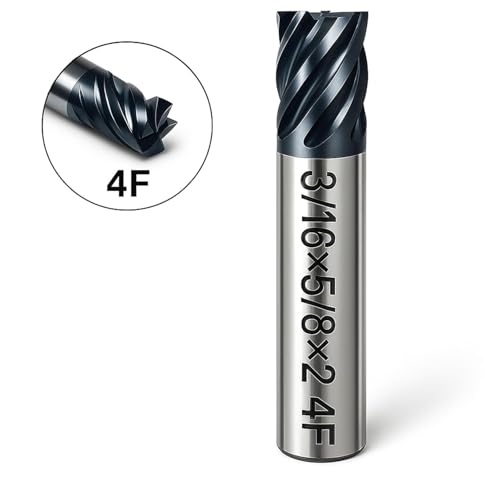 Image of Carbide End Mill Cutter 3 /16 Inch Square Nose 4 Flutes