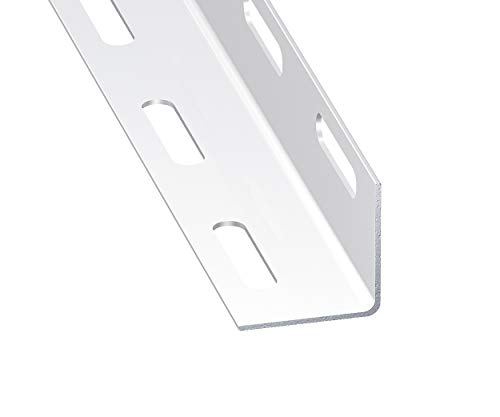 CQFD - CQFD Cornière perforée en acier profilé à froid - Blanc - 27 X 27 MM