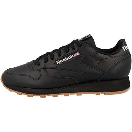 Reebok Mixte Classic Leather Baskets, Core Black/Pure Grey 5 Rubber Gum-03, 44 EU
