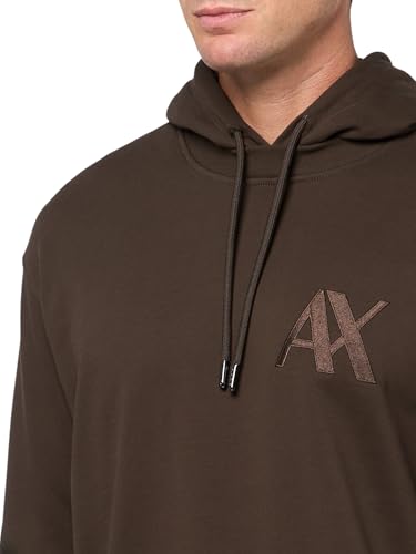 Armani Exchange Men's Ax Embroidered Logo Cotton French Terry Drawstring Hooded Sweatshirt3