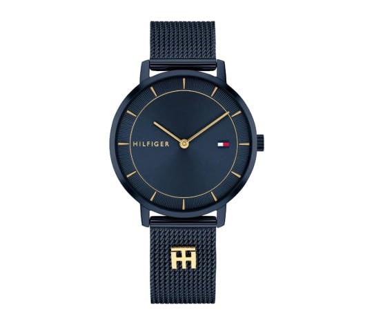 Tommy Hilfiger Reloj Tea Azul Mujer 1782740 – Acero Inoxidable, Malla Milanesa Azul, 35 mm