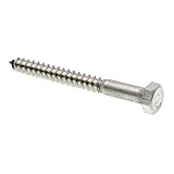 Prime-Line 9055724 Hex Lag Screws, 5/16 in. X 3 in., Grade 18-8 Stainless Steel, 15-Pack