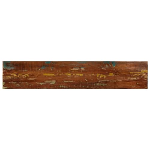 WKIEQACO Accesorios de mesa, tableros de mesa, 160 x 40 x 2,5 cm, rectangular, madera maciza reciclada