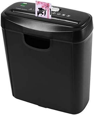 ECONO Strip Cut 6 Sheet Paper Shredder 10 Litre Bin Cut Size 6mm Security Level P2 Credit Card Shredder