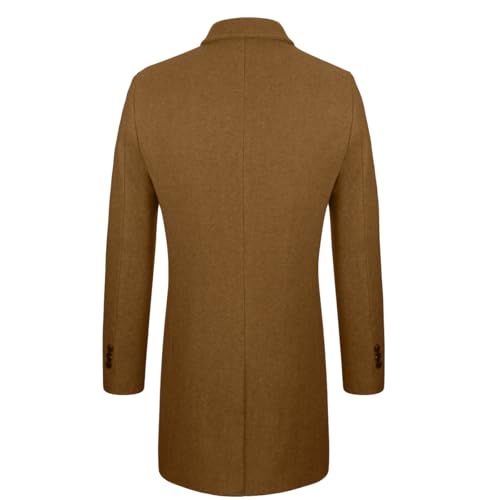 WULFUL Men Wool Trench Coat Slim Fit Winter Coat2