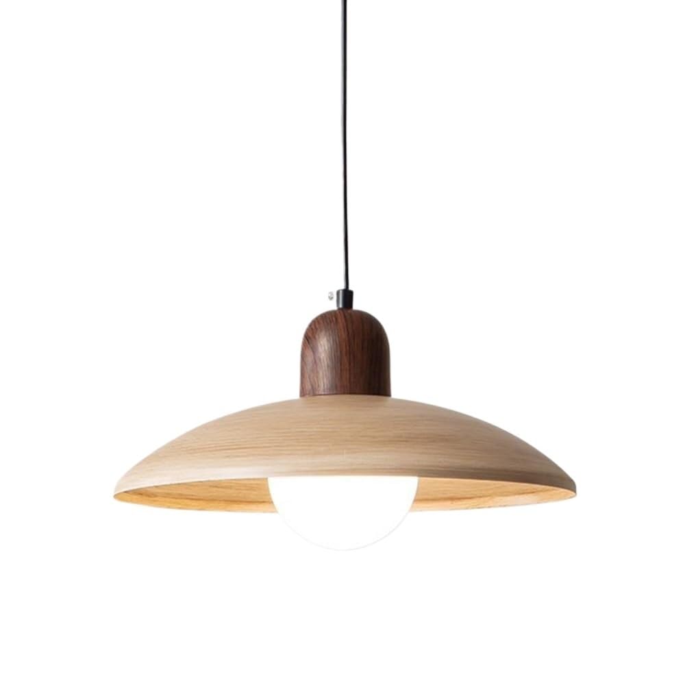 LYMSXAZOU Modern Chandelier Dome Pendant Light Globe Glass Hanging Lamp Wood Pattern Kitchen Island Lighting Nordic Ceiling Lamps for Bedroom Dining Table(Original Color)