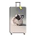 FANSU Elastisch Kofferhülle, Tier Muster Kofferschutzhülle Gepäckabdeckung Reise Kofferhülle/Gepäck Cover/Koffer Schutzhülle/Hülle für Reisekoffer (M(22~24 Zoll),Hamster)