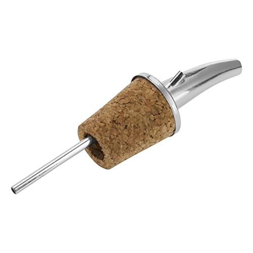 Miniatura 6 de Westmark 2 Boquillas De Botella Para Servir Bebidas Espirituosas Aceite, Muy Corto, Con Tubo De Aire, Metal Latón, Sin Níquel, Corcho Natural, Classic Gastro, Plateado, 43702280