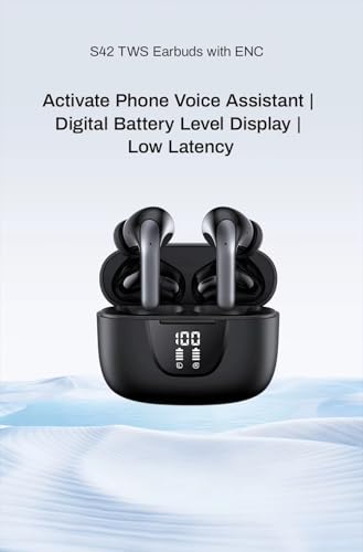 Auriculares Bluetooth 5.3 inalámbricos estéreo graves 3D con estuche de carga resistente 3