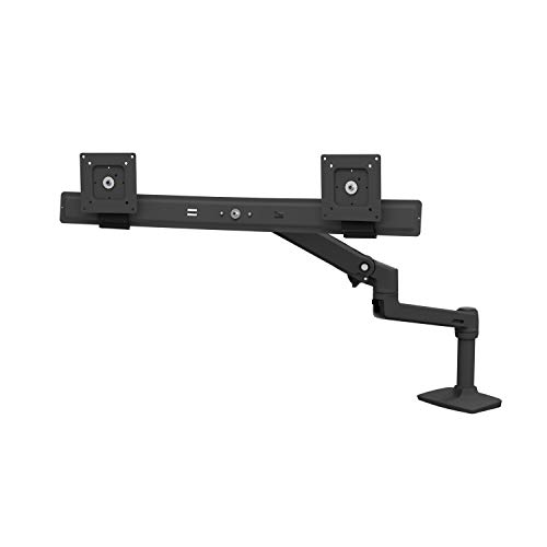 Ergotron – LX Dual Direct Monitor Arm, VESA Desk Mount – for 2 Monitors Up to 25 Inches, 2 to 11 lbs Each – Matte Black