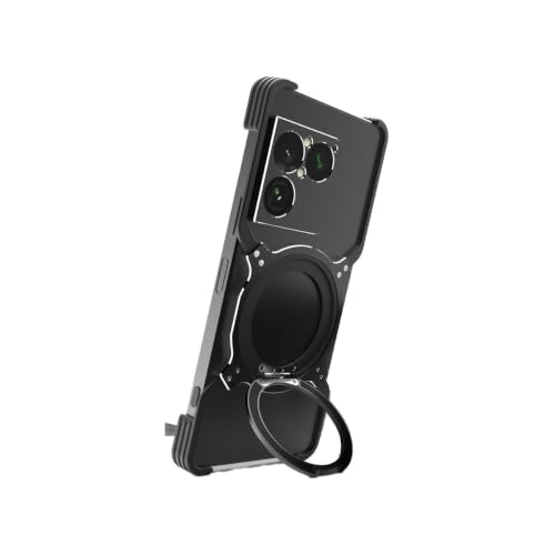 KOOLRIVER�EFor Xperia 1 VIII �P�[�X �A���~ �o���p�[ �J���������Y�J�o�[�t�� ���������� ���^���P�[�X �X�^���h�@�\ �T�C�h�o���p�[ For �G�N�X�؃��A1VIII(�u���b�N�V���o�[)