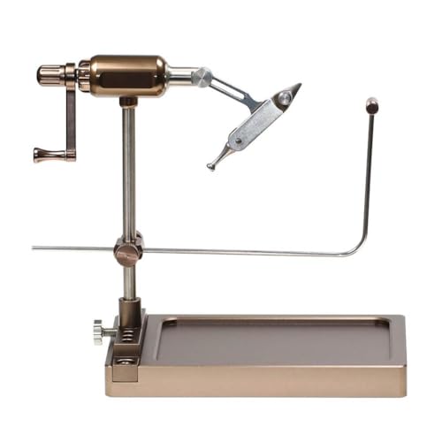 Étau de fixation de mouches rotatif en métal marron durable pour hameçons de taille 28 à 4/0 - 2