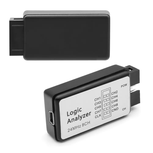 APKLVSR Logic Analyzer 8 CH, USB Logic Analyzer Gerät mit USB-Kabel,24MHz 8CH Logic Analyzer 8-Kanal UART IIC SPI Debug kompatibel mit Arduino