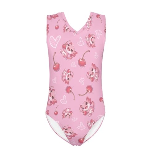 Image of Girls' Swimwear for 3-14 Cartoon Bathing Suit Girl Swimsuit Gym Leotard