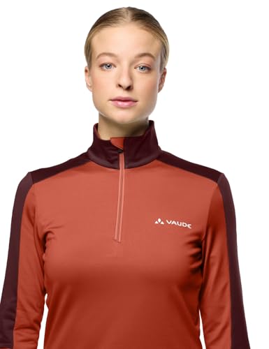 VAUDE Damen dünner Fleecepullover Livigno Halfzip II, angenehm warm, schnelltrocknend, atmungsaktiv, Passform: Slim fit, Buckeye, 34 – Ansicht 5
