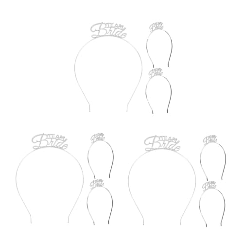 Cerceaux cheveux métal argenté antidérapant tenue de fête 9pcs