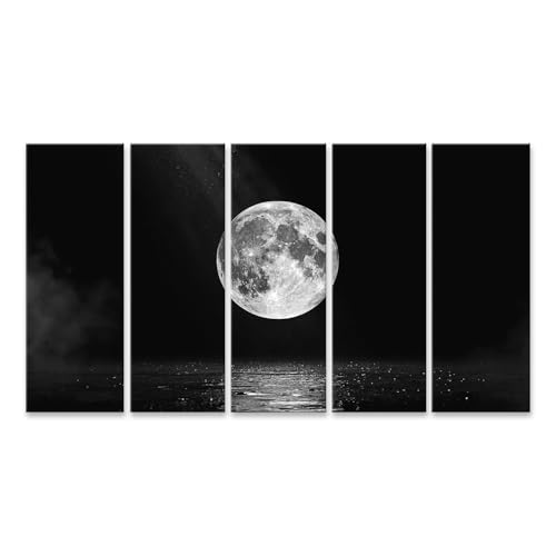 Toile pleine lune mystique resoudre mur vide decoration chambre ado et adulte