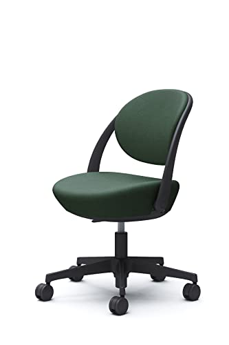 オカムラ パラベル パーソナルチェア 在宅ワーク対応 5本脚ウレタンキャスター ブラック ダークグリーン 8CBAES-FXW5