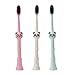 TOYANDONA 3pcs Boy Girl's Cartoon Toothbrush Wheat Fiber Soft Bristles for Gentle Care Random Colors for Boys and Girls Daily Oral